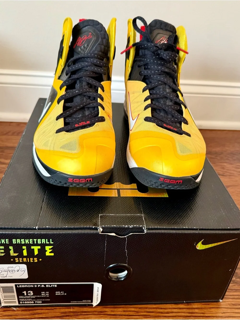 Nike LeBron 9 PS Elite Taxi Size 13 OG Box